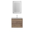 Тумба с раковиной подвесная BelBagno KRAFT 39 70 Rovere Tabacco, раковина белая BB-8099-3-70 KRAFT 39-700/390-2C-SO-RT;BB-8099-3-70