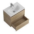 Тумба с раковиной подвесная BelBagno KRAFT 39 70 Rovere Nebrasca Nature, раковина белая BB-8099-3-70 KRAFT 39-700/390-2C-SO-RNN;BB-8099-3-70