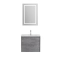 Тумба с раковиной подвесная BelBagno KRAFT 39 60 Cemento Grigio, раковина белая BB-8099-3-60 KRAFT 39-600/390-2C-SO-CG;BB-8099-3-60