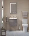 Тумба с раковиной подвесная BelBagno KRAFT 39 50 Cemento Grigio, раковина белая BB-8099-3-50 KRAFT 39-500/390-2C-SO-CG;BB-8099-3-50