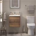 Тумба с раковиной подвесная BelBagno KRAFT 39 50 Rovere Tabacco, раковина белая BB-8099-3-50 KRAFT 39-500/390-2C-SO-RT;BB-8099-3-50