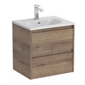 Тумба с раковиной подвесная BelBagno KRAFT 39 50 Rovere Tabacco, раковина белая BB-8099-3-50 KRAFT 39-500/390-2C-SO-RT;BB-8099-3-50