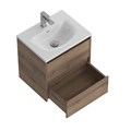 Тумба с раковиной подвесная BelBagno KRAFT 39 50 Rovere Tabacco, раковина белая BB-8099-3-50 KRAFT 39-500/390-2C-SO-RT;BB-8099-3-50