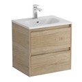 Тумба с раковиной подвесная BelBagno KRAFT 39 50 Rovere Nebrasca Nature, раковина белая BB-8099-3-50 KRAFT 39-500/390-2C-SO-RNN;BB-8099-3-50