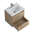 Тумба с раковиной подвесная BelBagno KRAFT 39 50 Rovere Nebrasca Nature, раковина белая BB-8099-3-50 KRAFT 39-500/390-2C-SO-RNN;BB-8099-3-50