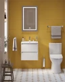 Тумба с раковиной подвесная BelBagno KRAFT 39 50 Bianco Opaco, раковина белая BB-8099-3-50 KRAFT 39-500/390-2C-SO-BO;BB-8099-3-50