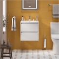 Тумба с раковиной подвесная BelBagno KRAFT 39 50 Bianco Opaco, раковина белая BB-8099-3-50 KRAFT 39-500/390-2C-SO-BO;BB-8099-3-50