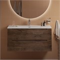 Тумба с раковиной подвесная BelBagno ETNA 100 Rovere Moro, раковина белая BB-8099-100 ETNA-1000-2C-SO-RW-P;BB-8099-100