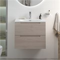 Тумба с раковиной подвесная BelBagno ETNA 70 Rovere Grigio, раковина белая BB-8099-70 ETNA-700-2C-SO-RG-P;BB-8099-70
