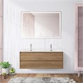 Тумба с раковиной на две чаши подвесная BelBagno KRAFT 120 Rovere Nebrasca Nature , раковина белая KRAFT-1200-2C-SO-2-RNN;BB1200-2-ETL