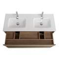 Тумба с раковиной на две чаши подвесная BelBagno KRAFT 120 Rovere Nebrasca Nature , раковина белая KRAFT-1200-2C-SO-2-RNN;BB1200-2-ETL