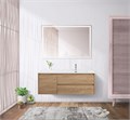 Тумба с раковиной подвесная с двумя ящиками и одной дверцей BelBagno KRAFT 120 Rovere Nebrasca Nature правая, раковина белая KRAFT-1200-2C-1A-SO-RNN-R;BB1200ETL-R