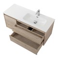 Тумба с раковиной подвесная с двумя ящиками и одной дверцей BelBagno KRAFT 120 Rovere Galifax Bianco правая, раковина белая KRAFT-1200-2C-1A-SO-RGB-R;BB1200ETL-R