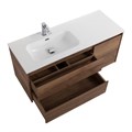 Тумба с раковиной подвесная с двумя ящиками и одной дверцей BelBagno KRAFT 120 Rovere Tabacco левая, раковина белая KRAFT-1200-2C-1A-SO-RT-L;BB1200ETL-L