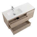Тумба с раковиной подвесная с двумя ящиками и одной дверцей BelBagno KRAFT 120 Rovere Galifax Bianco левая, раковина белая KRAFT-1200-2C-1A-SO-RGB-L;BB1200ETL-L