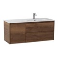 Тумба с раковиной подвесная с двумя ящиками и одной дверцей BelBagno KRAFT 100 Rovere Tabacco правая, раковина белая KRAFT-1000-2C-1A-SO-RT-R;BB1000ETL-R