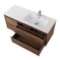 Тумба с раковиной подвесная с двумя ящиками и одной дверцей BelBagno KRAFT 100 Rovere Tabacco правая, раковина белая KRAFT-1000-2C-1A-SO-RT-R;BB1000ETL-R