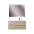 Тумба с раковиной подвесная с двумя ящиками и одной дверцей BelBagno KRAFT 100 Rovere Galifax Bianco правая, раковина белая KRAFT-1000-2C-1A-SO-RGB-R;BB1000ETL-R