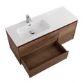 Тумба с раковиной подвесная с двумя ящиками и одной дверцей BelBagno KRAFT 100 Rovere Tabacco левая, раковина белая KRAFT-1000-2C-1A-SO-RT-L;BB1000ETL-L