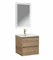 Тумба с раковиной подвесная BelBagno KRAFT 50 Rovere Nebrasca Nature, раковина белая KRAFT-500-2C-SO-RNN;BB500ETL