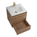 Тумба с раковиной подвесная BelBagno KRAFT 50 Rovere Nebrasca Nature, раковина белая KRAFT-500-2C-SO-RNN;BB500ETL