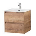 Тумба с раковиной подвесная BelBagno KRAFT 50 Rovere Tabacco, раковина белая KRAFT-500-2C-SO-RT;BB500ETL