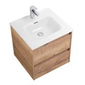 Тумба с раковиной подвесная BelBagno KRAFT 50 Rovere Tabacco, раковина белая KRAFT-500-2C-SO-RT;BB500ETL