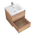 Тумба с раковиной подвесная BelBagno KRAFT 50 Rovere Tabacco, раковина белая KRAFT-500-2C-SO-RT;BB500ETL