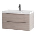 MARINO База под раковину подвесная с двумя выкатными ящиками, Rovere Grigio, 800x450x500, MARINO-800-2C-SO-RG-P MARINO-800-2C-SO-RG-P