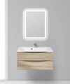 Тумба с раковиной подвесная BelBagno MARINO 90 Rovere Bianco, раковина белая MARINO-900-2C-SO-WO-P