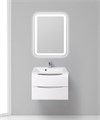 Тумба с раковиной подвесная BelBagno MARINO 65 Bianco Lucido, раковина белая MARINO-650-2C-SO-BL-P;BB650/450-LV-MR-PR