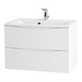 Тумба с раковиной подвесная BelBagno MARINO 65 Bianco Lucido, раковина белая MARINO-650-2C-SO-BL-P;BB650/450-LV-MR-PR