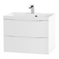 Тумба с раковиной подвесная BelBagno MARINO 60 Bianco Lucido, раковина белая MARINO-600-2C-SO-BL-P;BB600/450-LV-MR-AST