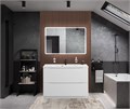 Тумба с раковиной напольная BelBagno MARINO 120 Bianco Lucido, раковина белая MARINO-1200-2C-PIA-BL-P;BB1200/450-LV-MR-PR