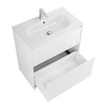 Тумба с керамической раковиной напольная BelBagno KRAFT 80 Bianco Opaco, раковина LOV-800-LVB белая KRAFT-800-2C-PIA-BO;LOV-800-LVB
