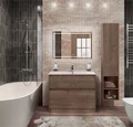 Тумба с керамической раковиной напольная BelBagno KRAFT 100 Rovere Tabacco, раковина BB1000ETL белая KRAFT-1000-2C-PIA-RT;BB1000ETL