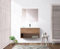 Тумба c раковиной подвесная с одним ящиком и одной открытой полкой BelBagno KRAFT 90 Rovere Tabacco, раковина белая KRAFT-900-1C-SO-RT;BB900ETL