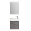 Тумба с раковиной подвесная BelBagno KRAFT MINI 50 Cemento Grigio правосторонняя, раковина белая KRAFT MINI-500/260-1A-SO-CG-R;7045-KL