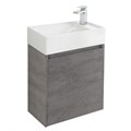Тумба с раковиной подвесная BelBagno KRAFT MINI 50 Cemento Grigio правосторонняя, раковина белая KRAFT MINI-500/260-1A-SO-CG-R;7045-KL