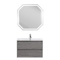 Тумба с раковиной подвесная BelBagno KRAFT 39 80 Cemento Grigio, раковина белая KRAFT 39-800/390-2C-SO-CG;BB800/390ETL