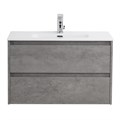 Тумба с раковиной подвесная BelBagno KRAFT 39 80 Cemento Grigio, раковина белая KRAFT 39-800/390-2C-SO-CG;BB800/390ETL
