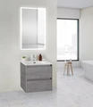 Тумба с раковиной подвесная BelBagno KRAFT 39 50 Cemento Grigio, раковина белая KRAFT 39-500/390-2C-SO-CG;BB500/390ETL
