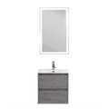 Тумба с раковиной подвесная BelBagno KRAFT 39 50 Cemento Grigio, раковина белая KRAFT 39-500/390-2C-SO-CG;BB500/390ETL