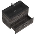 Тумба с раковиной подвесная BelBagno AURORA 80 Pino Pasadena, раковина чёрная AURORA-800-2C-SO-PP;BB800/450-LV-ART-AST-NERO
