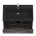 Тумба с раковиной подвесная BelBagno AURORA 80 Pino Pasadena, раковина чёрная AURORA-800-2C-SO-PP;BB800/450-LV-ART-AST-NERO