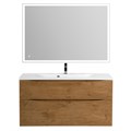 Тумба с раковиной подвесная BelBagno MARINO-H60 110 Rovere Nature, раковина белая MARINO-H60-1100-2C-SO-RN-P;BB1100/450-LV-MR-PR