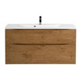 Тумба с раковиной подвесная BelBagno MARINO-H60 110 Rovere Nature, раковина белая MARINO-H60-1100-2C-SO-RN-P;BB1100/450-LV-MR-PR
