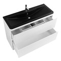 Тумба с раковиной напольная BelBagno ALBANO 120 Bianco Lucido, раковина чёрная ALBANO-1200-2C-PIA-BL;BB1200/455-LV-ART-ALR-NERO