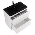 Тумба с раковиной напольная BelBagno ALBANO 100 Bianco Lucido, раковина чёрная ALBANO-1000-2C-PIA-BL;BB1000/455-LV-ART-ALR-NERO