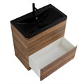 Тумба с раковиной напольная BelBagno ALBANO 80 Rovere Rustico, раковина чёрная ALBANO-800-2C-PIA-RR;BB800/455-LV-ART-ALR-NERO